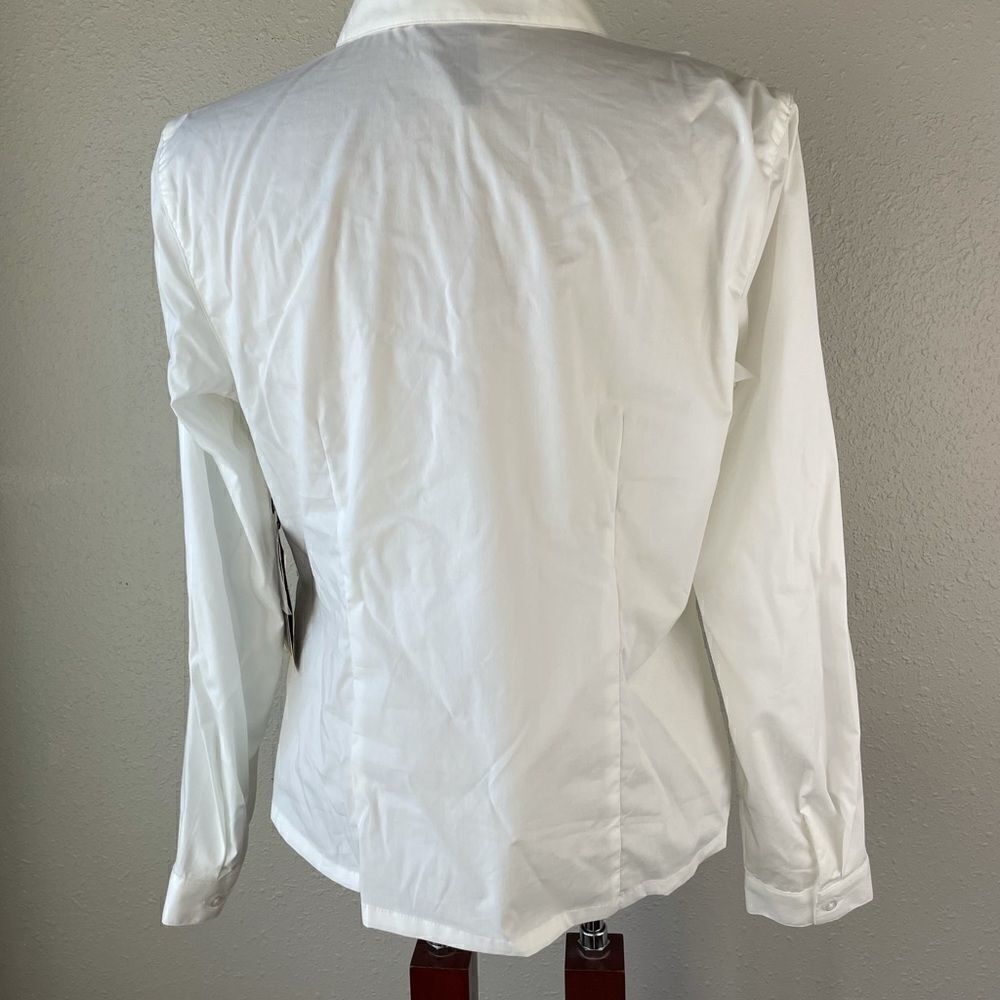 NWT Multiples White Full Zip Jacket Top - Picture 6 of 8